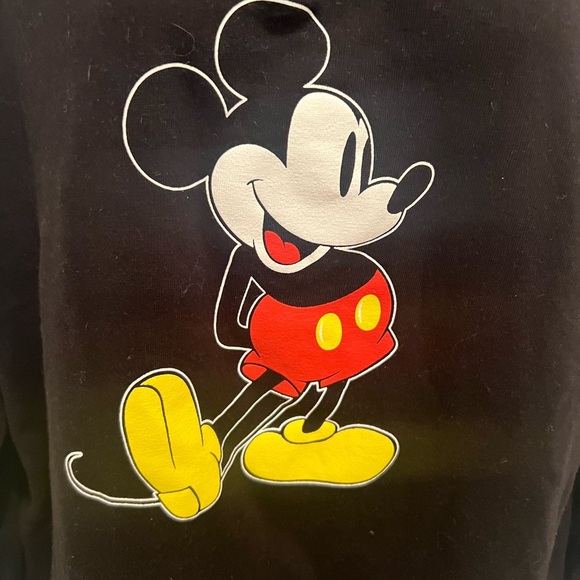 Disney Mickey Mouse Lace-Up V-Neck Black Sweatshirt - Size XL (15-17) - Picture 5 of 6